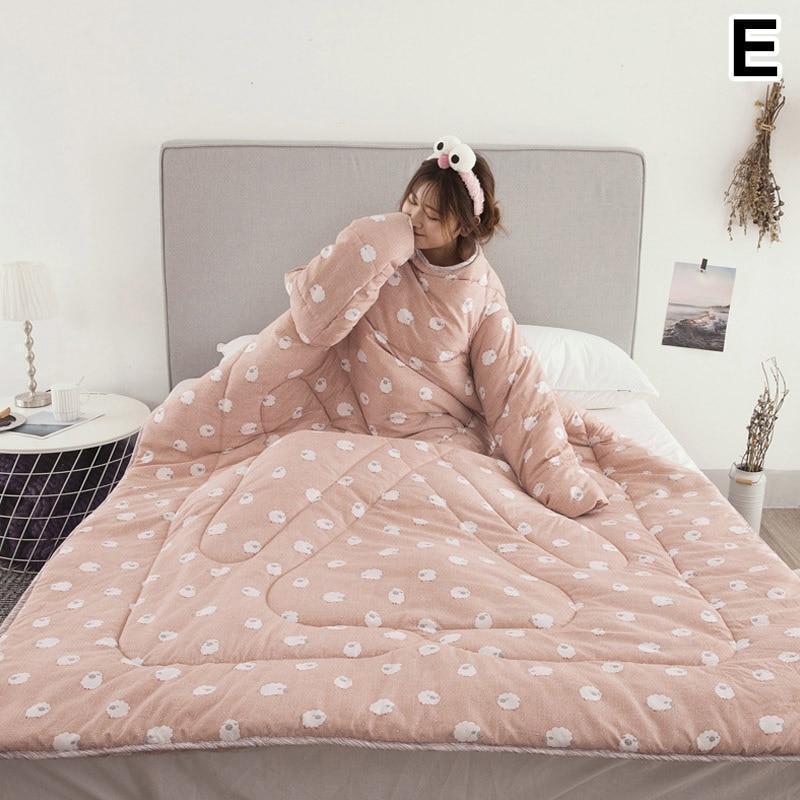 Wearable Weighted Blanket with Sleeves Thick Warm Comforter