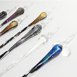 Handmade Retro Glass Dip Pen - Crystal Universe