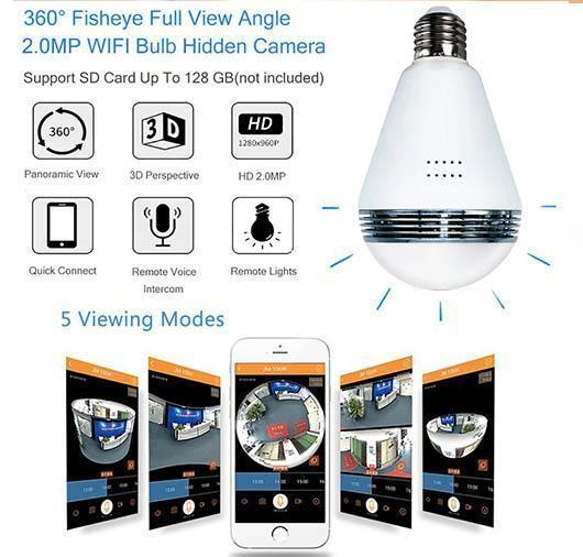 Wireless Security Light Bulb Camera