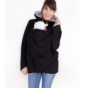 3 in 1 Kangaroo Hoodie Maternity Jacket