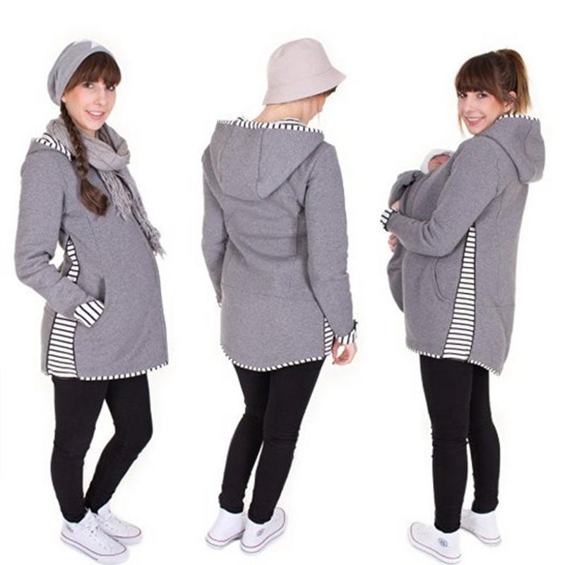 3 in 1 Kangaroo Hoodie Maternity Jacket