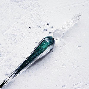 Handmade Retro Glass Dip Pen - Crystal Universe