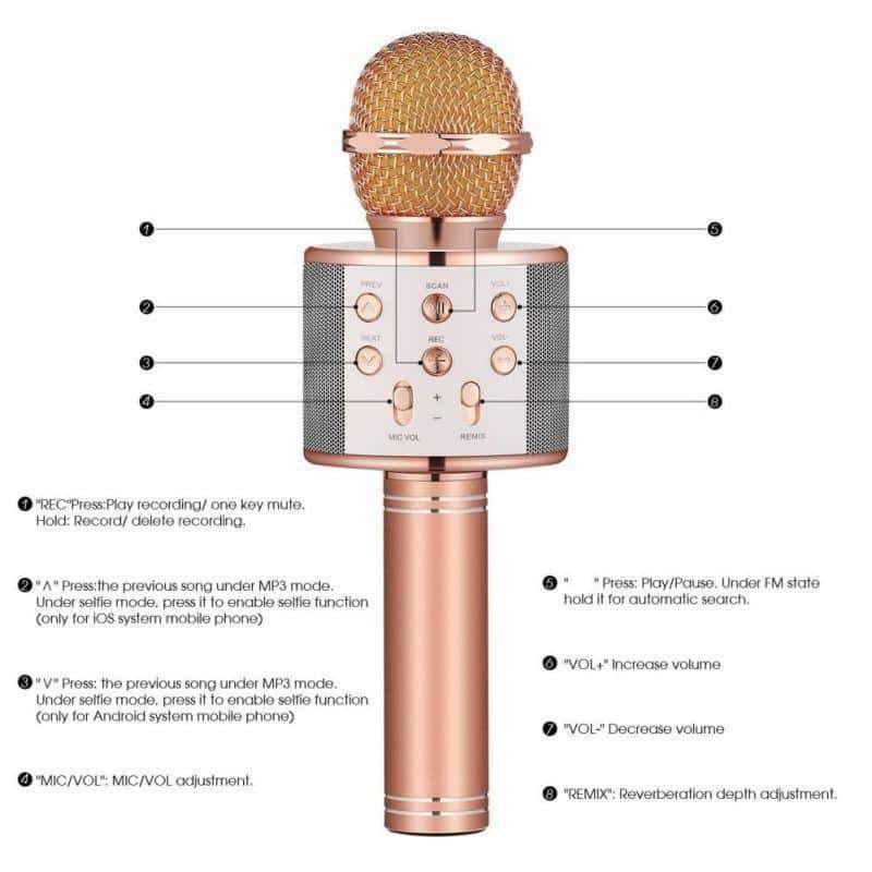 Wireless Magic Karaoke Microphone - Bluetooth Karaoke Microphone