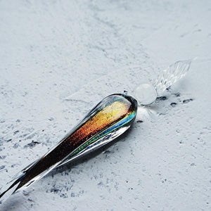 Handmade Retro Glass Dip Pen - Crystal Universe