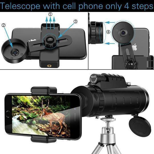 16X52 High Definition Monocular Telescope