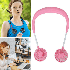 USB Portable Neck Fan - Rechargeable Neckband Cooler