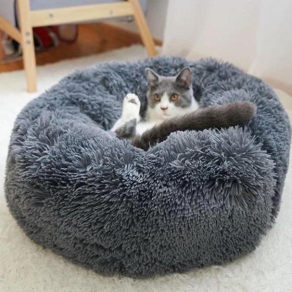 Calming Soft Fleece Dog Cat Bed