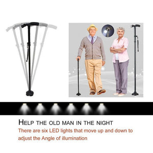 LED Folding Walking Stick - Safety Walking Cane