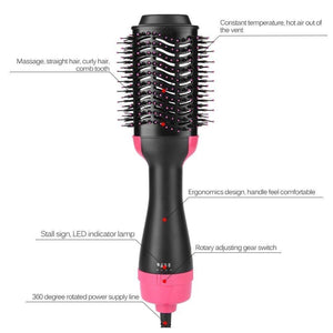 2-in-1 Hair Styler Straightening Dryer Brush