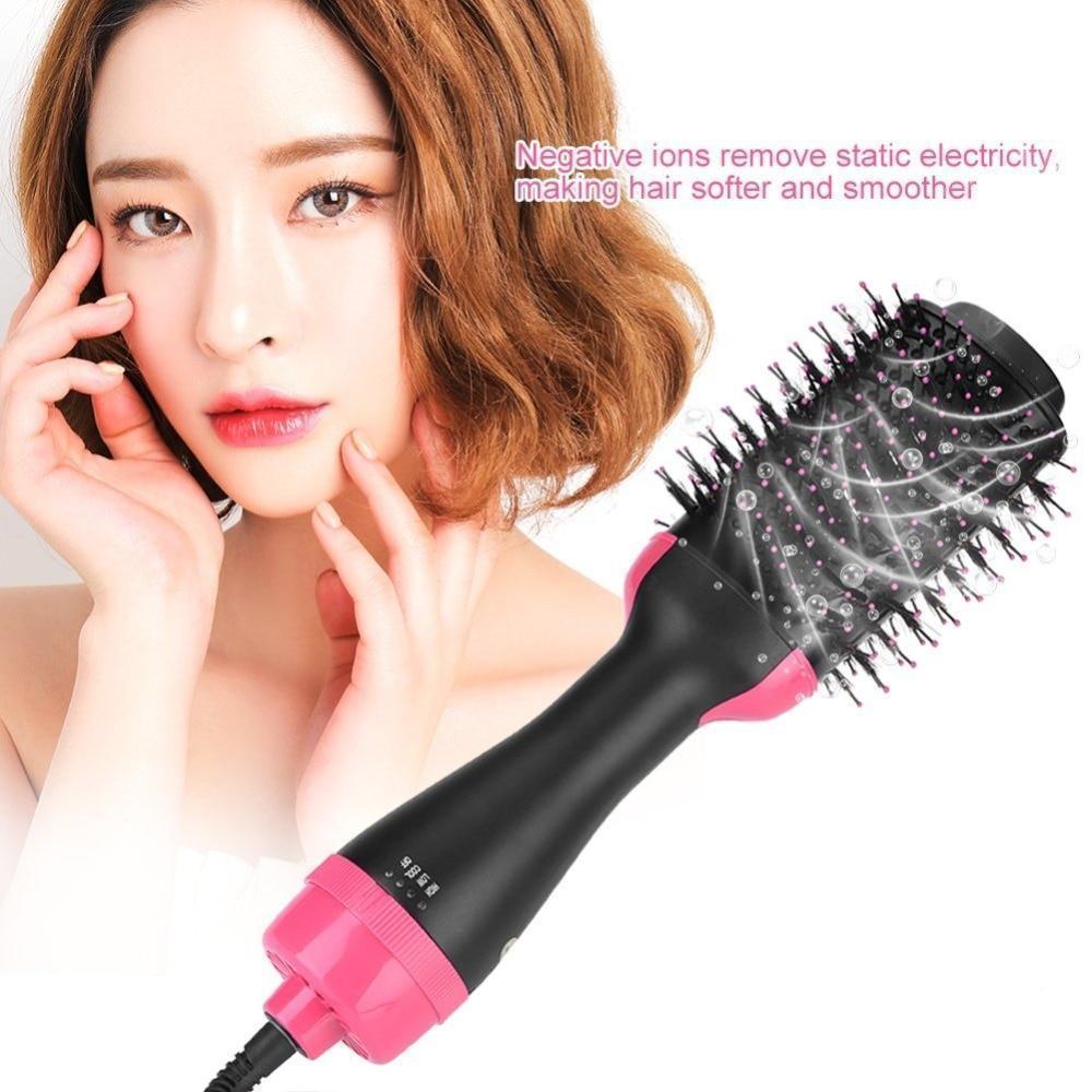 2-in-1 Hair Styler Straightening Dryer Brush