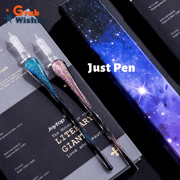 Handmade Retro Glass Dip Pen - Crystal Universe