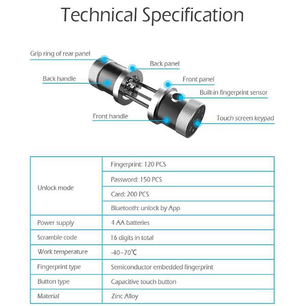 WiFi Fingerprint Password Smart Door Lock