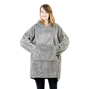 Winter Hooded Blanket with Pocket