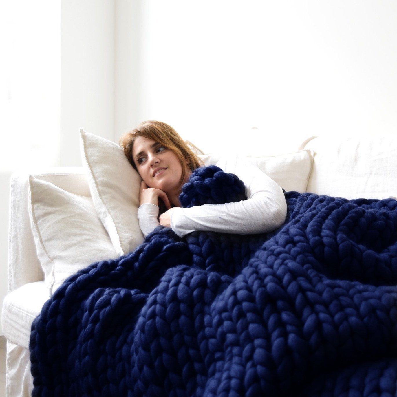 Handmade Giant Chunky Knit Blanket