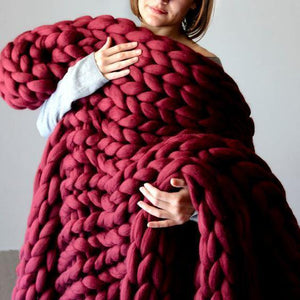 Handmade Giant Chunky Knit Blanket