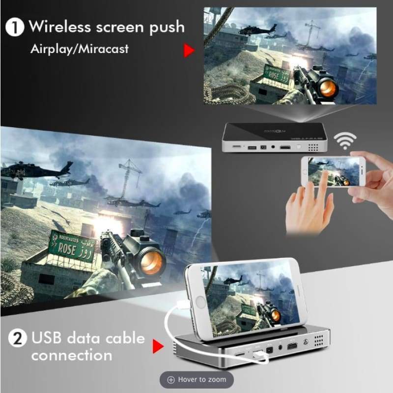 4K Wifi/Bluetooth HD Mini Portable Pocket Projector