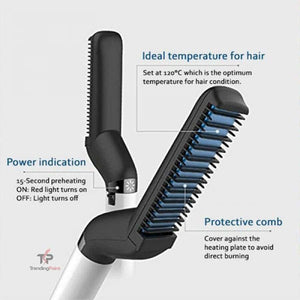 Beard Straightener Comb Men Hair Straightening Electric Tool