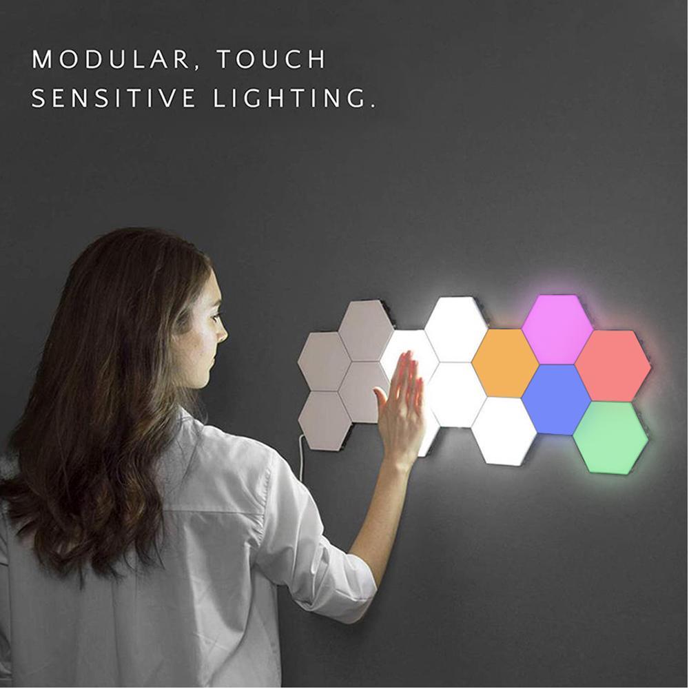 Hexagonal Modular Touch Lamp