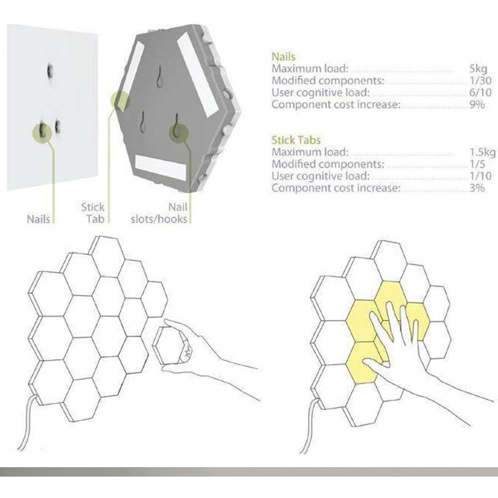 Hexagonal Modular Touch Lamp