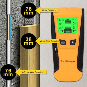 3-in-1 Handheld Metal Detector Stud Finder