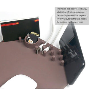 Wireless Charging Mouse Pad and Gadget Organizer