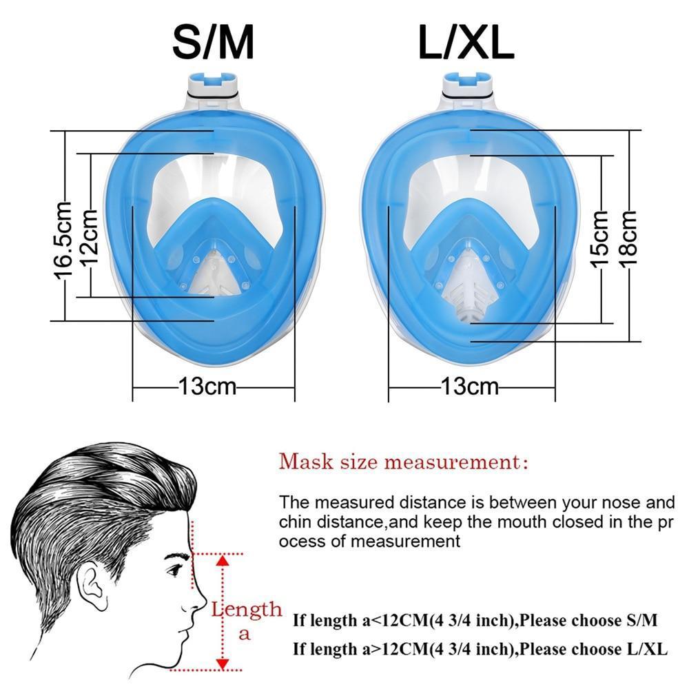 180° Panoramic Viewing Full Face Snorkel Mask